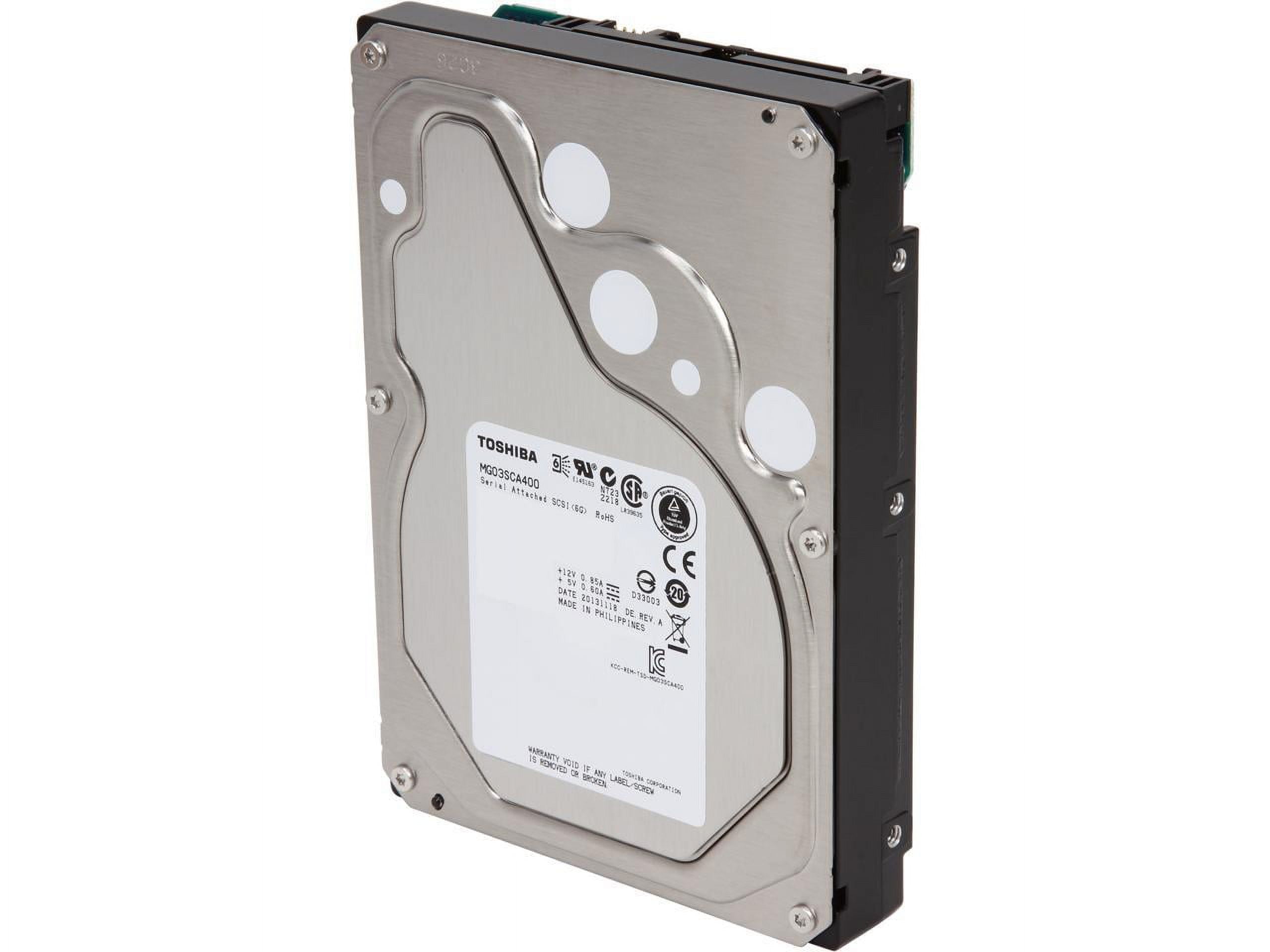 TOSHIBA MG03SCA400 4TB 7200 RPM 64MB Cache SAS 6Gb/s 3.5