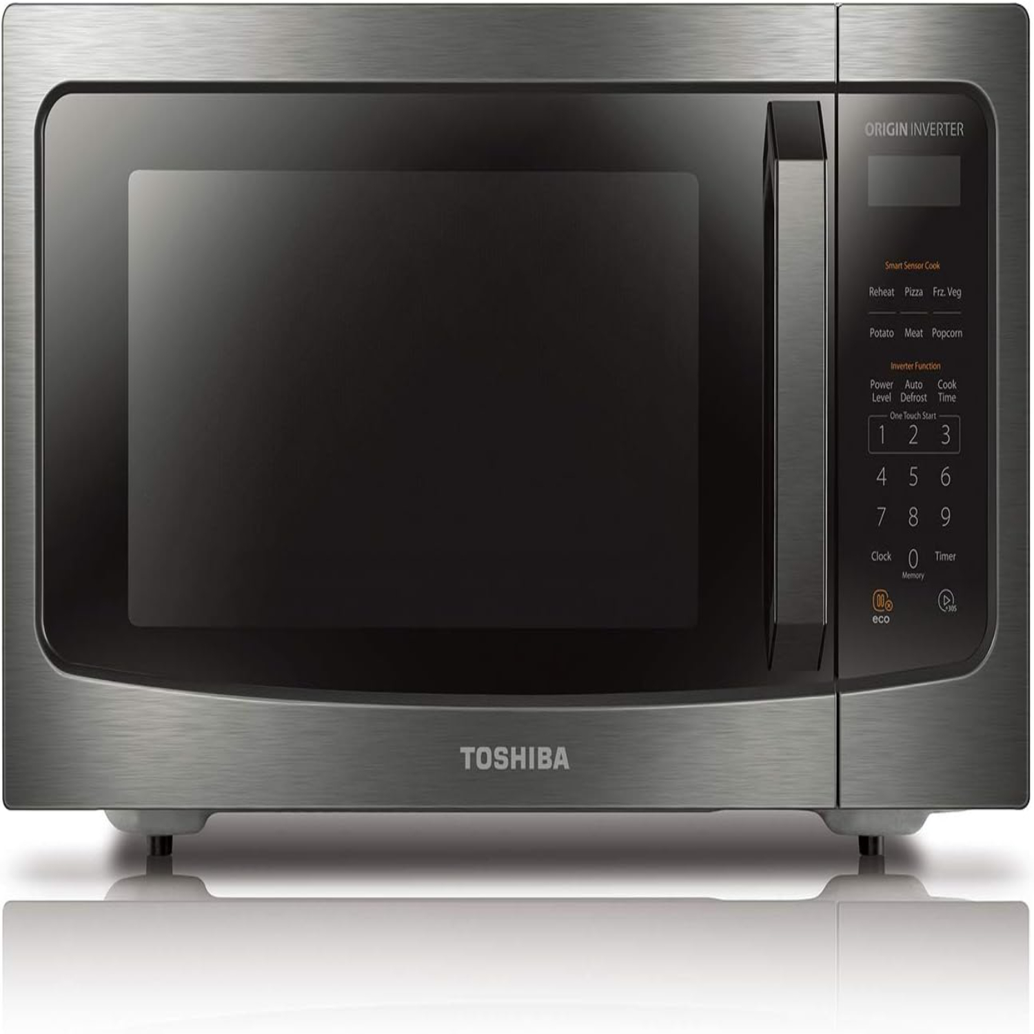 TOSHIBA MLEM45P(BS) Countertop Microwave Oven with Smart Sensor and