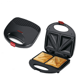 Elite Gourmet Sandwich Maker, Stainless-Steel/Black ESM2207SS
