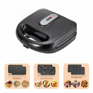  Waffle Maker Mini, Sandwich with Removable Plates, Belgian Small  Breakfast, Donut Maker, 3-in-1 Non-Stick, Compact Design, Keto Chaffles,  Grilled Cheese, Paninis, Gray 600W, 8.15 x 5 x 3.6 inches: Home 