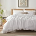 thumbnail image 1 of TOSMO 100% Linen Duvet Cover Set with Button Closure, 3 Pieces (1 Duvet Cover with 2 Pillowcases), Soft Breathable Durable Farmhouse Bedding, 1 of 6