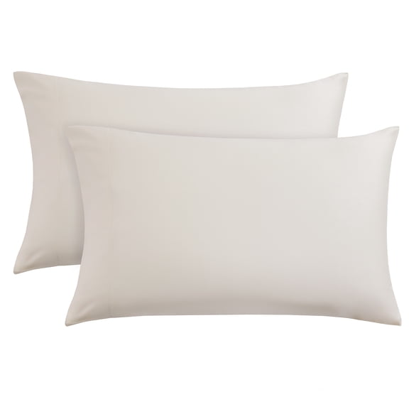 TOSMO Luxury Pillow Case Set of 2, Viscose Made from Bamboo OEKO-TEX, Silky Soft, Breathable & Cooling Pillow Cases with Envelope Closure (King/20x36", Beige)