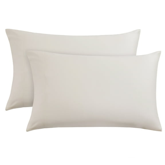 TOSMO Luxury Pillow Case Set of 2, Viscose Made from Bamboo OEKO-TEX, Silky Soft, Breathable & Cooling Pillow Cases with Envelope Closure (King/20x40", Beige)
