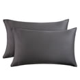 thumbnail image 1 of TOSMO Luxury Pillow Case Set of 2, Viscose Made from Bamboo OEKO-TEX, Silky Soft, Breathable & Cooling Pillow Cases with Envelope Closure (Queen, Charcoal), 1 of 6