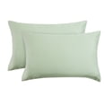 thumbnail image 1 of TOSMO Luxury Pillow Case Set of 2, Viscose Made from Bamboo OEKO-TEX, Silky Soft, Breathable & Cooling Pillow Cases with Envelope Closure (Standard, Light Green), 1 of 6