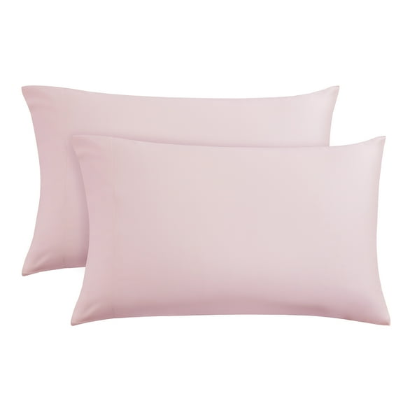 TOSMO Luxury Pillow Case Set of 2, Viscose Made from Bamboo OEKO-TEX, Silky Soft, Breathable & Cooling Pillow Cases with Envelope Closure (Standard, Pale Pink)
