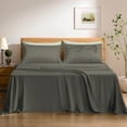thumbnail image 1 of TOSMO Luxury Sheet Set 4 Piece King Size - 100% Viscose Derived from Bamboo - 18” Extra Deep Pockets, Oeko-Tex Certified, Silky Soft, Cooling and Breathable, 1 of 7