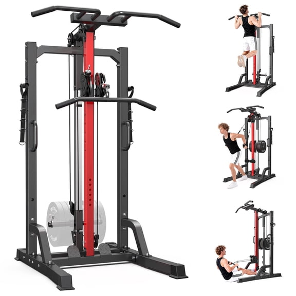 TOSSFD Home Gym Station,LAT Pull Down Machines,LAT Row Cable Machine,High & Low Pulley Stations