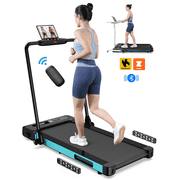 TOSSFD 2.5HP Folding Treadmill Remote Control Walk Pad Compact Electric Running Portable Walking Pad for Home Fitness