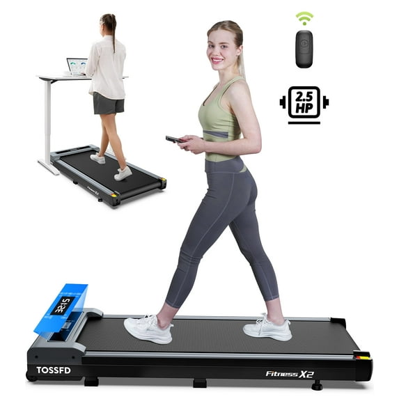 TOSSFD 2.5HP Walking Pad,38.6"*15.7"Walking Area,0.5-3.8MPH Under Desk Treadmill for Home/Office, Walking Jogging Machine with 280 lbs Weight Capacity,X2