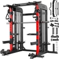 thumbnail image 1 of LNOW All-in-One Home Gym Workout Station: Smith Machine, Power Cage, Dual Pulley Cable Crossover – Full Body Exercise System, 1 of 5