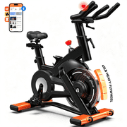 TOSSFD Magnetic Stationary Exercise Bike-40 lb Flywheel, 380 lb Capacity, LCD Monitor & App, Commercial Home Cycling Bike