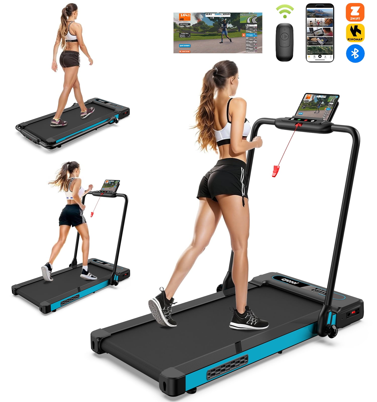 Slow Jogging Machine TOSSFD folding treadmail Walking Jogging Running Machine with Remote ...