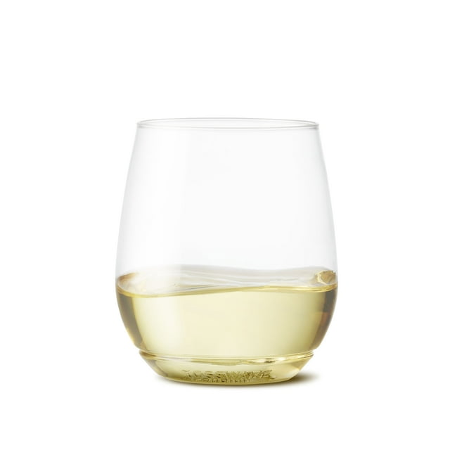 TOSSWARE Clear Plastic 14 oz Vino Wine Glass, Set of 12