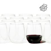 TOSSWARE Clear Plastic 14oz Vino Wine Glass, Set of 252