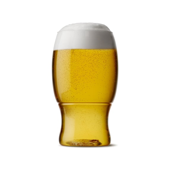 TOSSWARE Clear Plastic 18oz Pint Beer Glass, Set of 48