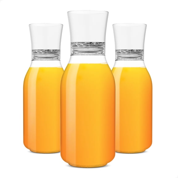 TOSSWARE POP 32oz Carafe, SET OF 48, Recyclable, Unbreakable & Crystal Clear Plastic Drink Pitcher