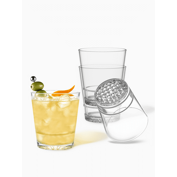 TOSSWARE RESERVE 12oz Diamond Double Old Fashioned Tritan Pack of 24 CLEAR