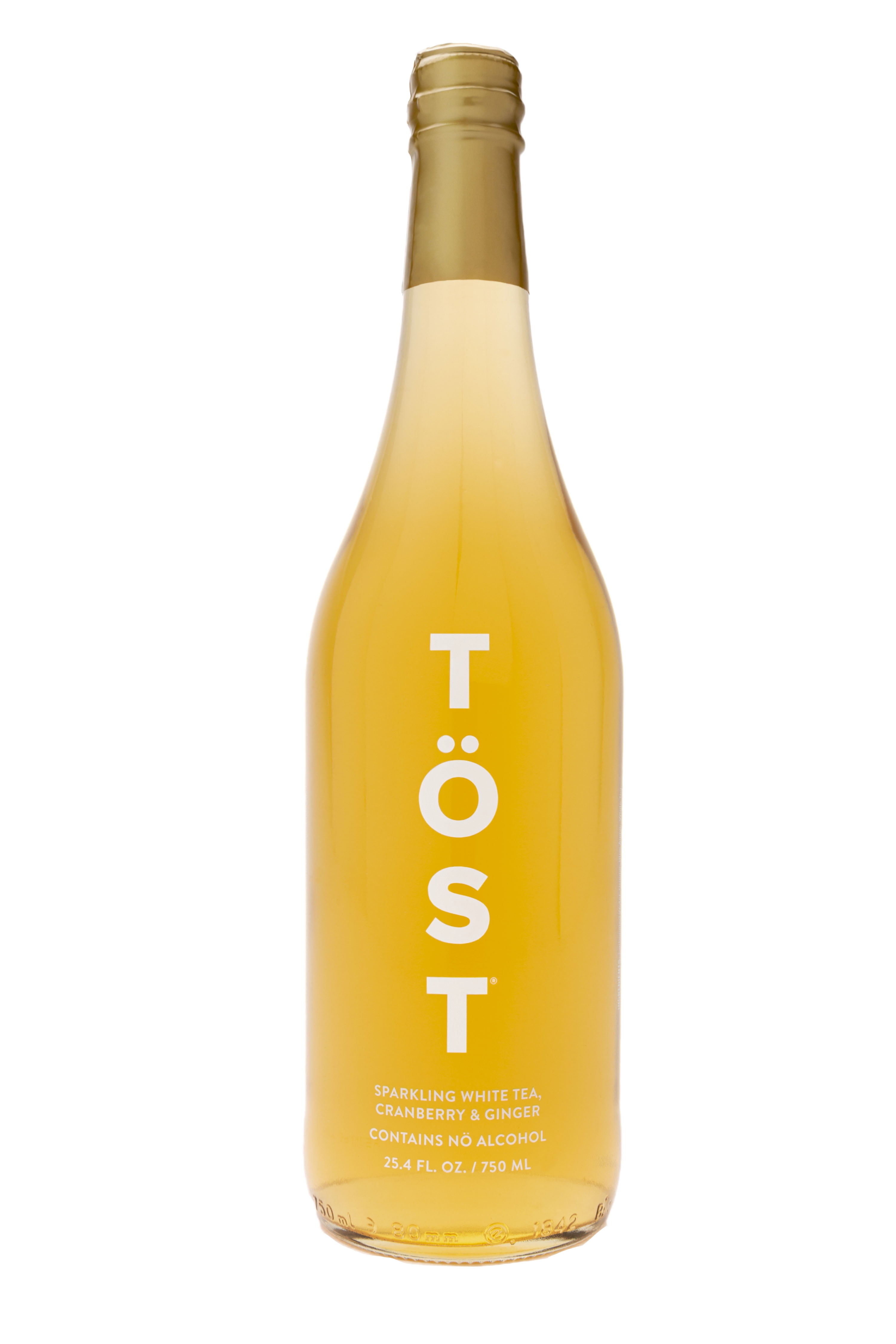 TOST NonAlcoholic Sparkling White Tea Cranberry Ginger Beverage, 750ML