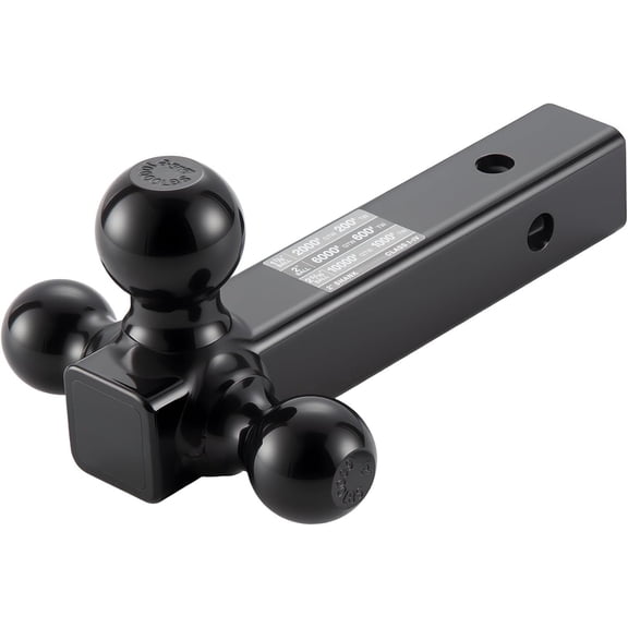 TOSWELL Trailer Hitch Tri Ball Mount, 1-7/8 Inch, 2 Inch and 2-5/16 Inch Tri Ball Hitch, Fit 5/8" Hitch Pin & 2 Inch Receiver, Black