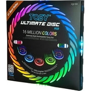 TOSY Flying Disc - 108 RGB Multicolor LEDs, Super Bright, Smart Modes, Christmas Stocking Stuffers Gift, Camping Toy for Kid/Teen/Adult, Auto Light Up, Rechargeable, Waterproof, 175g