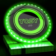 TOSY Flying Disc - 36 Mono-Color LEDs, Extremely Bright, Smart Modes, Camping Essentials for Teens//Adults/Men/Boys/Girls, Auto Light Up, Rechargeable, Waterproof, 175g