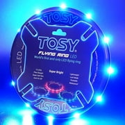 TOSY Flying Ring - 16 Million Color RGB or 12 LEDs, Super Bright, Auto Light up, Safe & Soft, Waterproof, Lightweight Frisbee, Birthday Gift, Camping & Outdoor/Indoor/Lawn Game Toy
