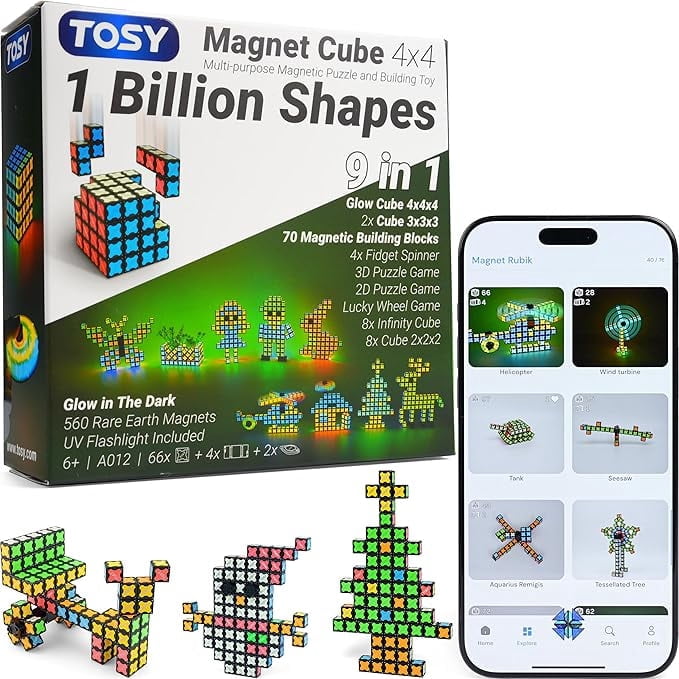 TOSY Magnet Cube 3x3 2x2 Fidget Spinner Infinity Cube Building
