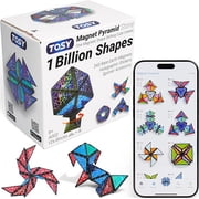 TOSY Magnet Pyramid Stone - 1 Cube Transforms into 1 Billion Shapes, 12 pieces, 243 Magnets, Christmas Stocking Stuffers Gift for kids, Creative Puzzle STEM Toy