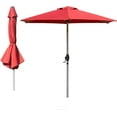 thumbnail image 1 of TOTAL 10FT Patio Umbrella Outdoor Market Umbrella with Silver Aluminum Pole, UV Resistant Canopy, Wind Vent, Tilt & Crank System, Perfect for Patio, Garden, Deck, Pool, Outdoor Dining, Brick red, 1 of 7