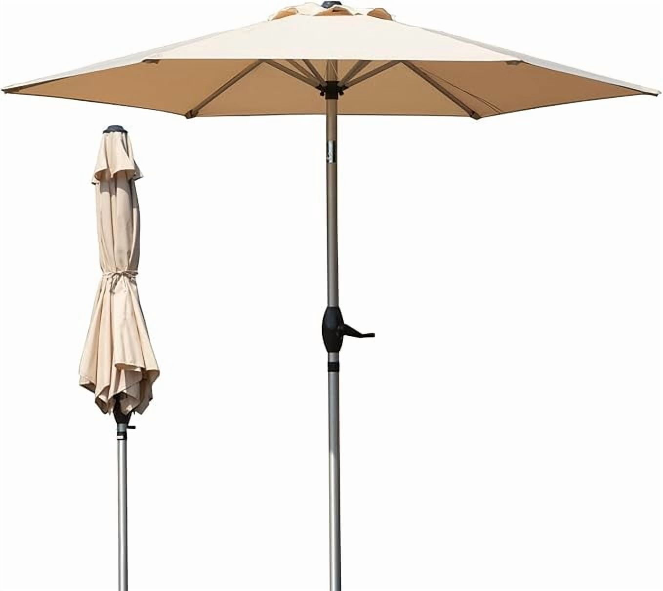 7 patio umbrella with lights and silver aluminum pole 7.5' Octagon Crank Auto Tilt Essential Fiberglass Introducing our cutting 7.5 Ft. Pulley Lift Aluminum