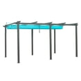 thumbnail image 1 of TOTAL Outdoor 11’ X 16’ Outdoor Retractable Pergola with Weather-Resistant Canopy Aluminum Pergola Patio Grill Gazebo for Garden Lawn(Lake Blue), 1 of 8