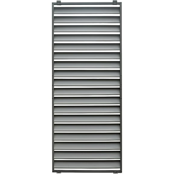 TOTAL Outdoor Waterproof Aluminum Privacy Screen for Louvered Pergolas, UV Resistant, Wind Blocking, Gray (Pergola Not Included)
