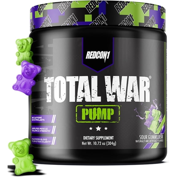 TOTAL WAR PUMP | NON-STIM PRE-WORKOUT Sour Gummy Bear 30 Servings