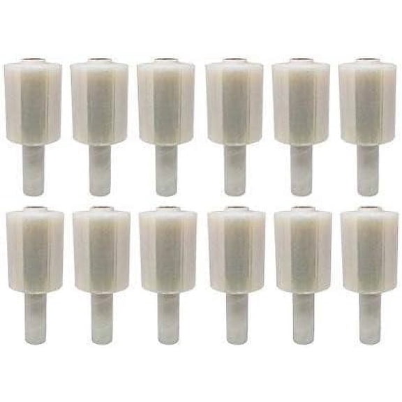 TOTALPACK - 5" x 1,000 FT - 80 Gauge, 12 Pack Shrink Film. Shrink Mini Wrap with Dispenser, Pallet Wrap, Stretch Film Plastic Wrap - Industrial Strength Hand Stretch Wrap.