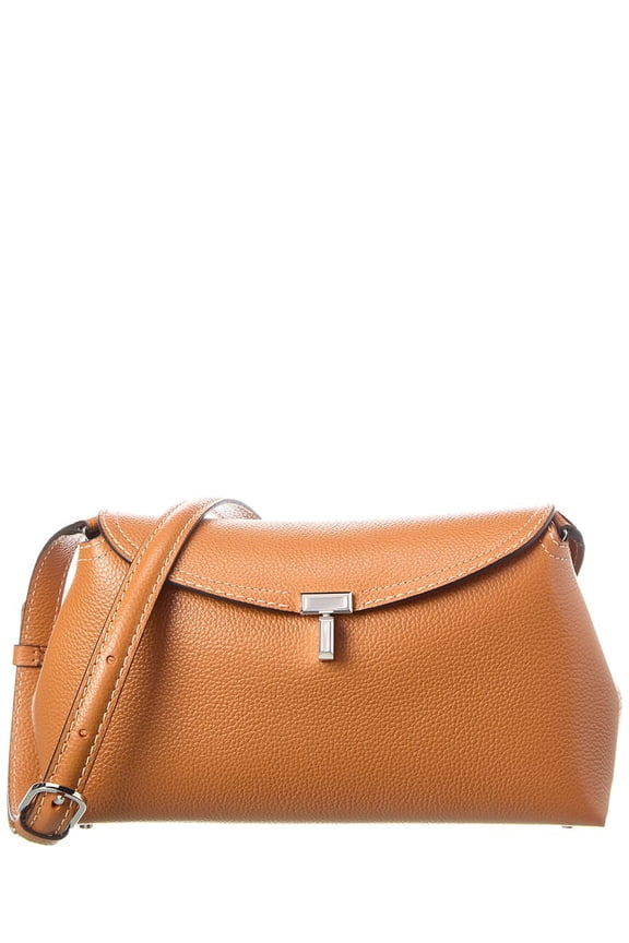 T-Lock Leather Shoulder Bag, ns, Brown
