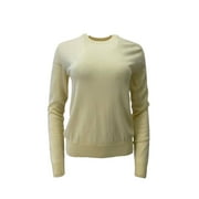 TOTEME Women's Long Sleeve Crewneck Soft Sweater, Yellow, M