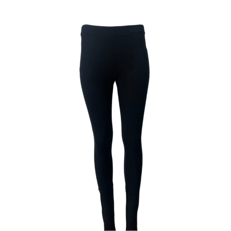 TOTEME Women's Long Tights High Elastic Waist Zip Leggings, Black, S