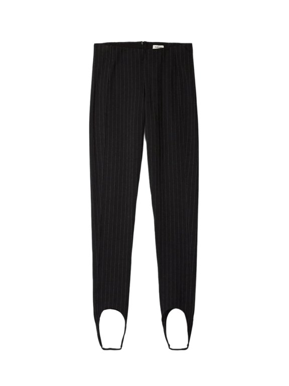 Women's Viscose Blend High Waist Slim Leg Skipants, Black, S