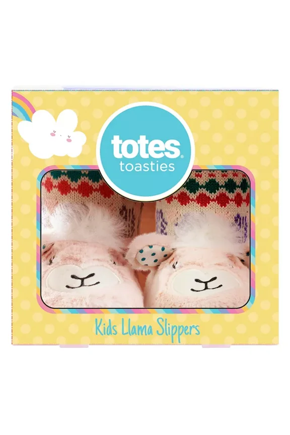 TOTES Kid's Llama Boot Slipper Size SM 11-12