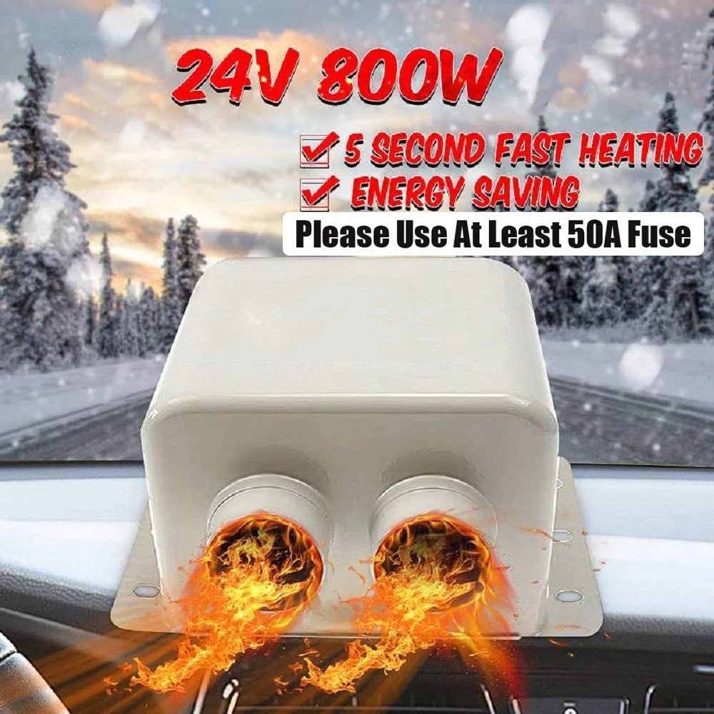 TOTMOX 24V 800W Car Heater Kit Fast Heating Windshield Window Defroster Defogger 2 in 1 Heating