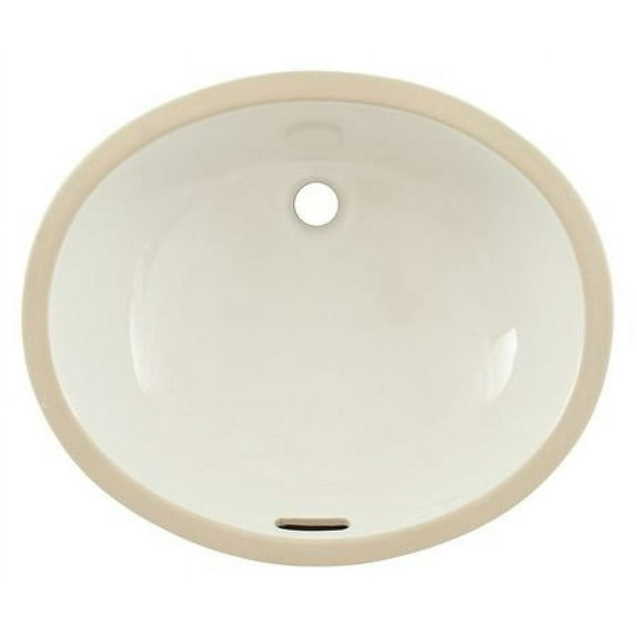 TOTO 17" x 14" Oval Undermount Bathroom Sink, Cotton White - LT569#01
