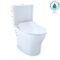 thumbnail image 1 of TOTO® Aquia® IV Two-Piece Elongated Dual Flush 1.28 and 0.9 GPF Toilet with CEFIONTECT® and SoftClose® Seat, WASHLET®+ Ready, Cotton White - MS446234CEMFGN#01, 1 of 5