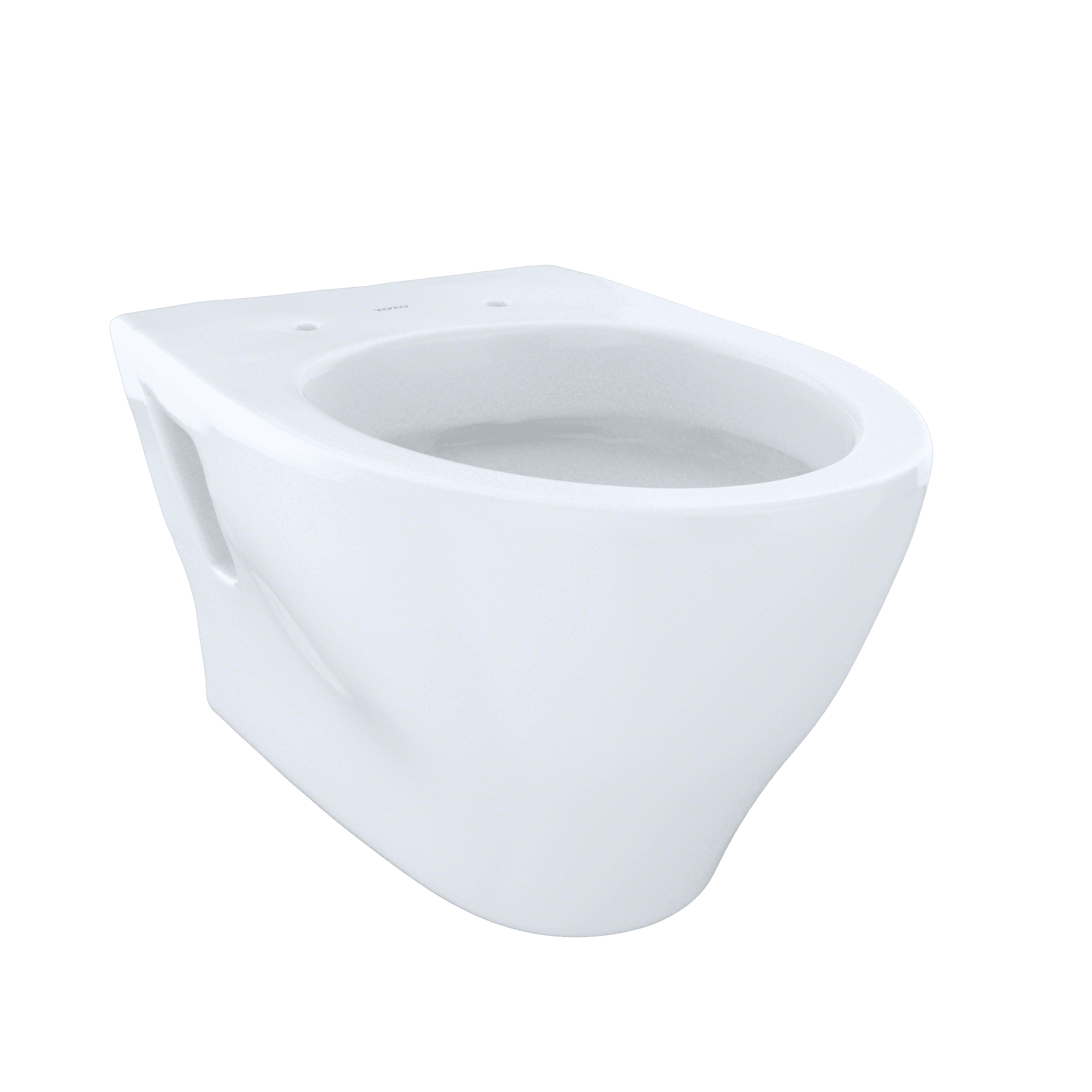 TOTO® Aquia® Wall-Hung Elongated Toilet Bowl with Skirted Design and CeFiONtect?, Cotton White - CT418FG#01