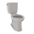 thumbnail image 1 of TOTO® Entrada™ Two-Piece Elongated 1.28 GPF Universal Height Toilet, Sedona Beige - CST244EF#12, 1 of 5