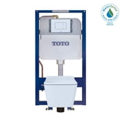 TOTO  SP Wall-Hung Square-Shape Toilet and DuoFit  In-Wall 1.28 and 0.9 GPF Dual-Flush Tank System with Copper Supply- CWT449249CMFG#WH