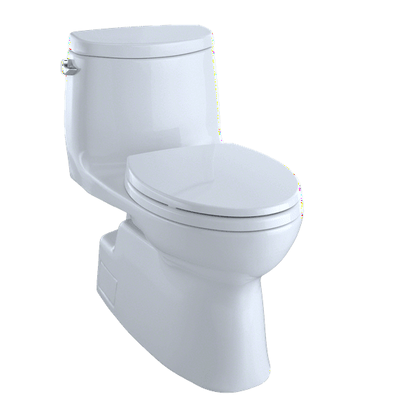 TOTO® Carlyle® II One-Piece Elongated 1.28 GPF Universal Height Skirted Toilet with CeFiONtect?, Cotton White - MS614114CEFG#01