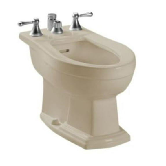 TOTO® Clayton® Deck Mount Vertical Spray Flushing Rim Bidet, Bone - BT784B#03