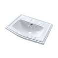 thumbnail image 1 of TOTO® Clayton® Rectangular Self-Rimming Drop-In Bathrrom Sink for 8 Inch Center Faucets, Cotton White - LT781.8#01, 1 of 2