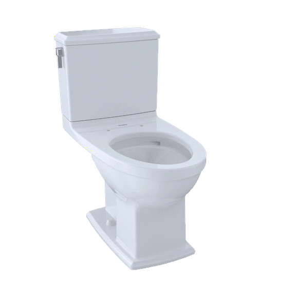 TOTO Connelly Two-Piece Elongated Dual-Max, Dual Flush 1.28 and 0.9 GPF Universal Height Toilet with CEFIONTECT, Cotton White - CST494CEMFG#01